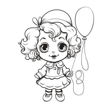 Cute clown outline png transparent images free download vector files