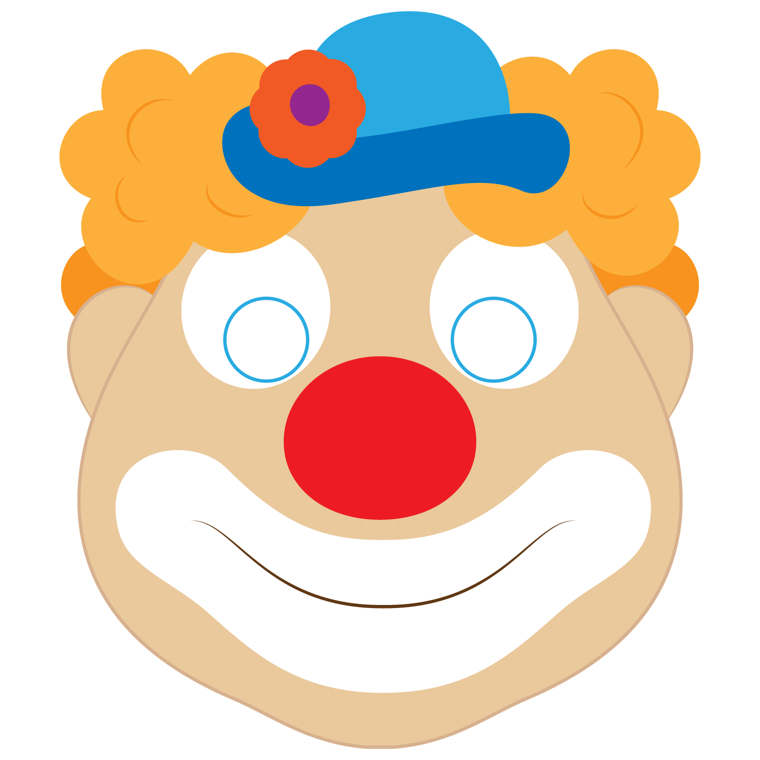 Clown mask template free printable papercraft templates clown mask templates printable free clown