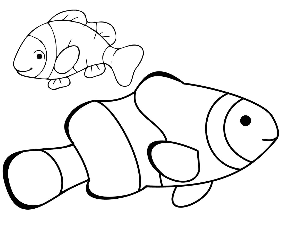 Clownfish coloring pages printable for free download