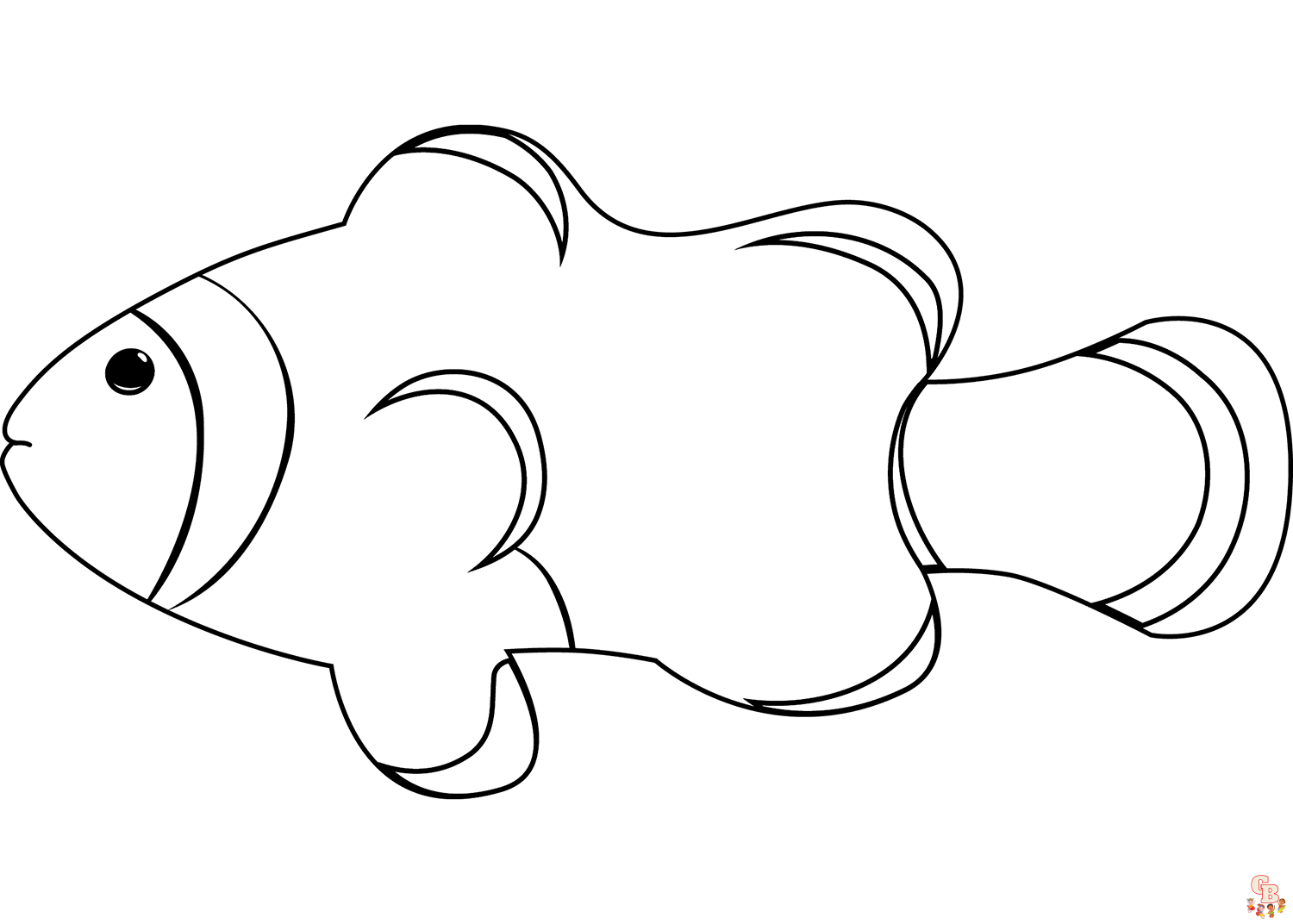 Coloring fun with clown fish coloring pages