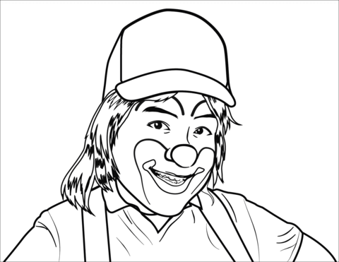 Smiling clown coloring page free printable coloring pages