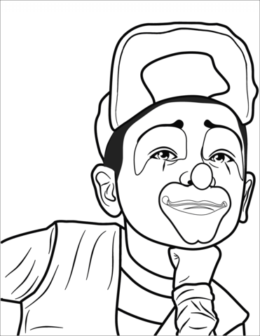 Clown coloring page free printable coloring pages