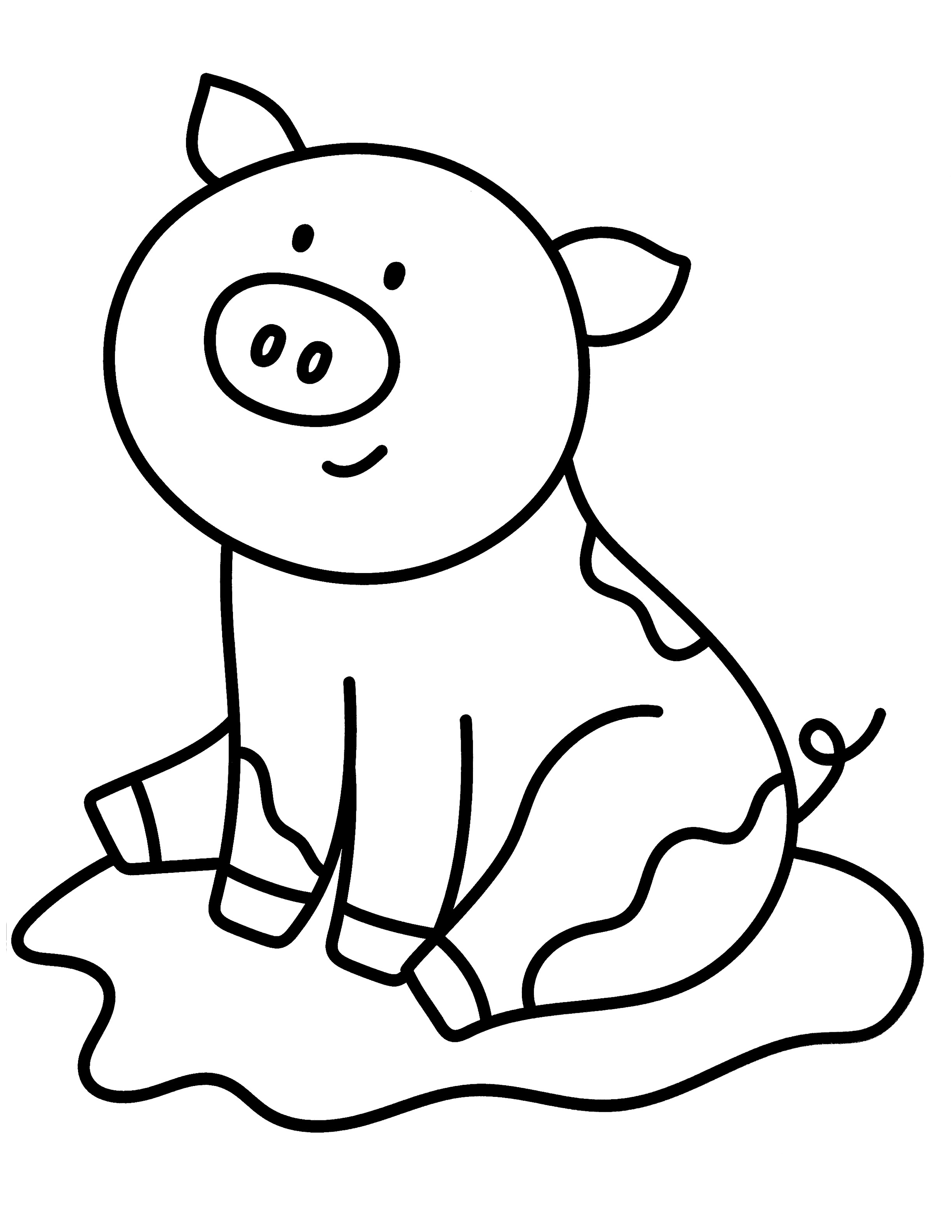 Pig coloring page â kimmi the clown