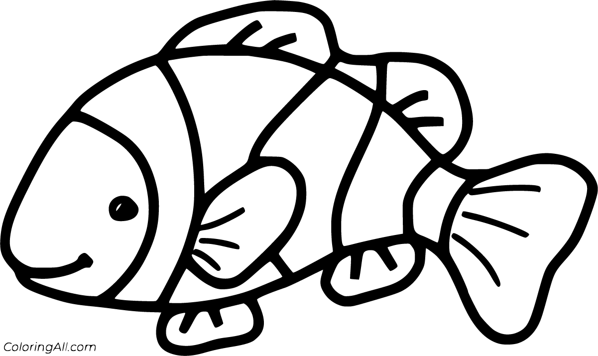 Free printable clownfish coloring pages easy to print from any device and automatically fit any paper size fish coloring page clown fish coloring pages