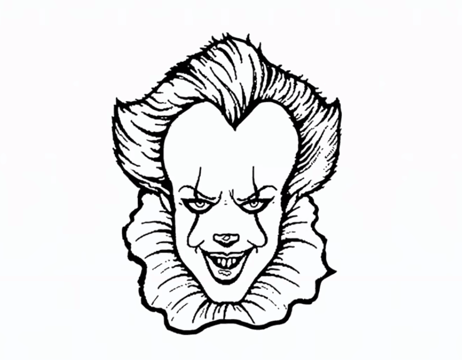 Clown ideas clown clown paintings scary coloring pages