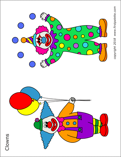 Clowns free printable templates coloring pages