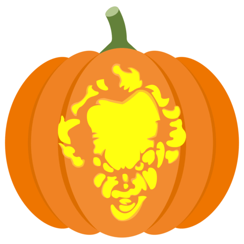 Clown pennywise pumpkin stencil free printable papercraft templates