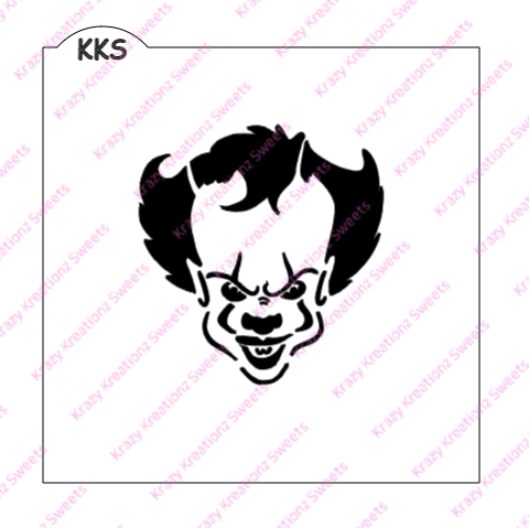 Clown cookie stencil â krazy kreationz sweets