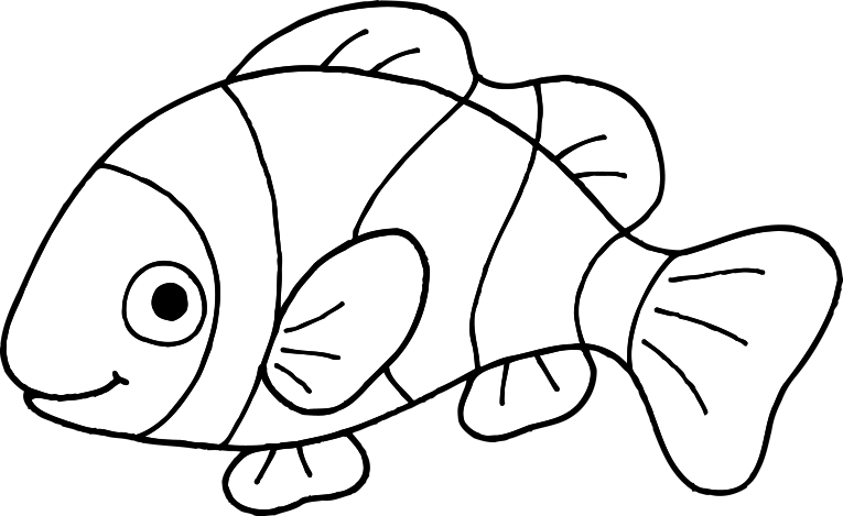 Free coloring pages of clown fish outline coloring page of a clown