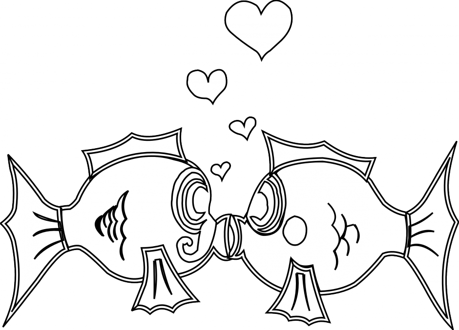 Clip art in love black and white