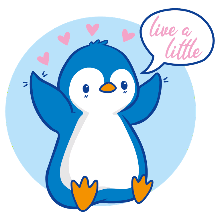 Adorable little penguin animal vinyl home wall decoration sticker hearts inspirational quotes design