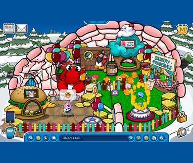 Saraapril in club penguin saraaprils fun fair igloo wallpaper