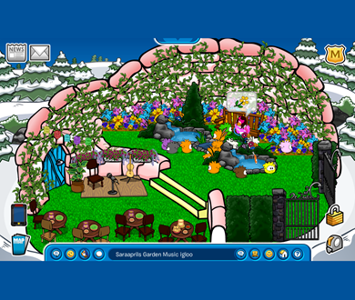 Saraapril in club penguin saraaprils garden music igloo wallpaper