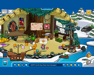 Saraapril in club penguin saraaprils rockhopper igloo wallpaper