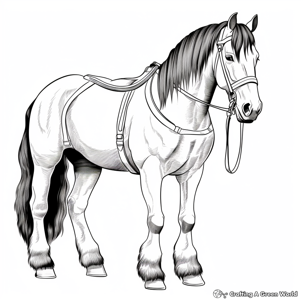 Clydesdale coloring pages