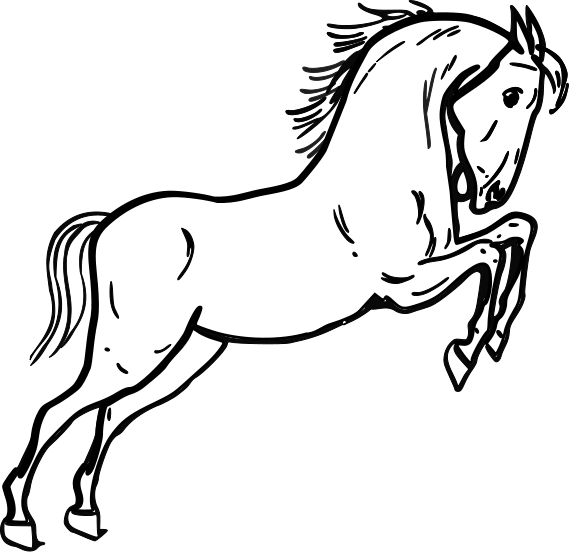 Free horse coloring pages clipart