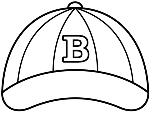 Baseball hat coloring page free printable coloring pages