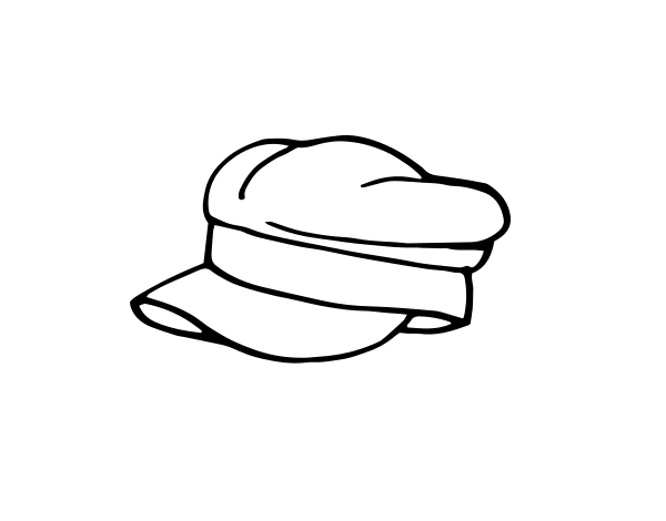 Military cap coloring page