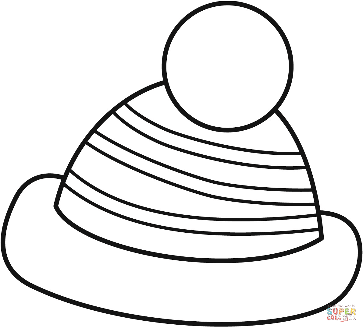 Winter cap coloring page free printable coloring pages