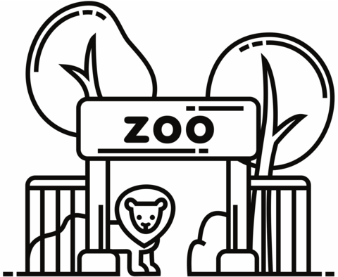 Dibujo de zoo para colorear dibujos para colorear imprimir gratis