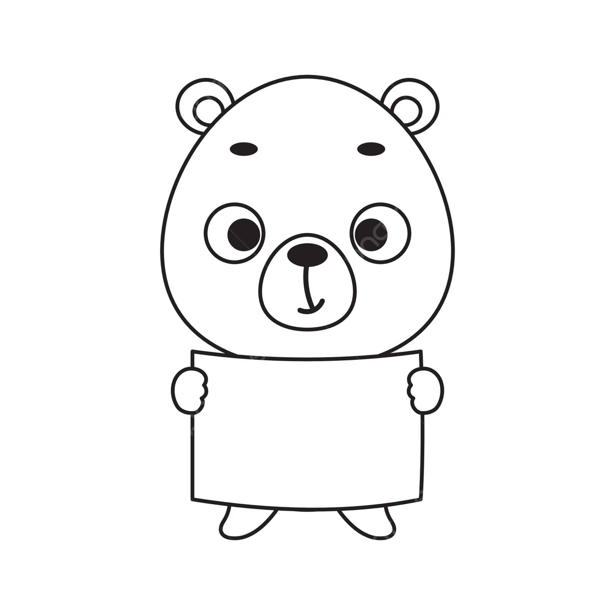 Dibujo de lindo oso pãgina para colorear niãos con valor educativo vector png dibujos dibujo de gato dibujo de oso dibujo de anillo png y vector para dcargar gratis