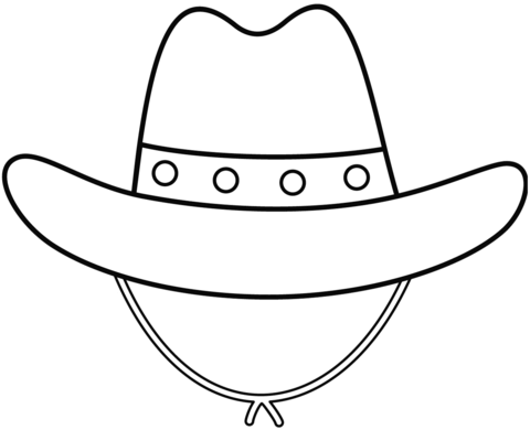 Dibujo de sombrero de vaquero para colorear dibujos para colorear imprimir gratis