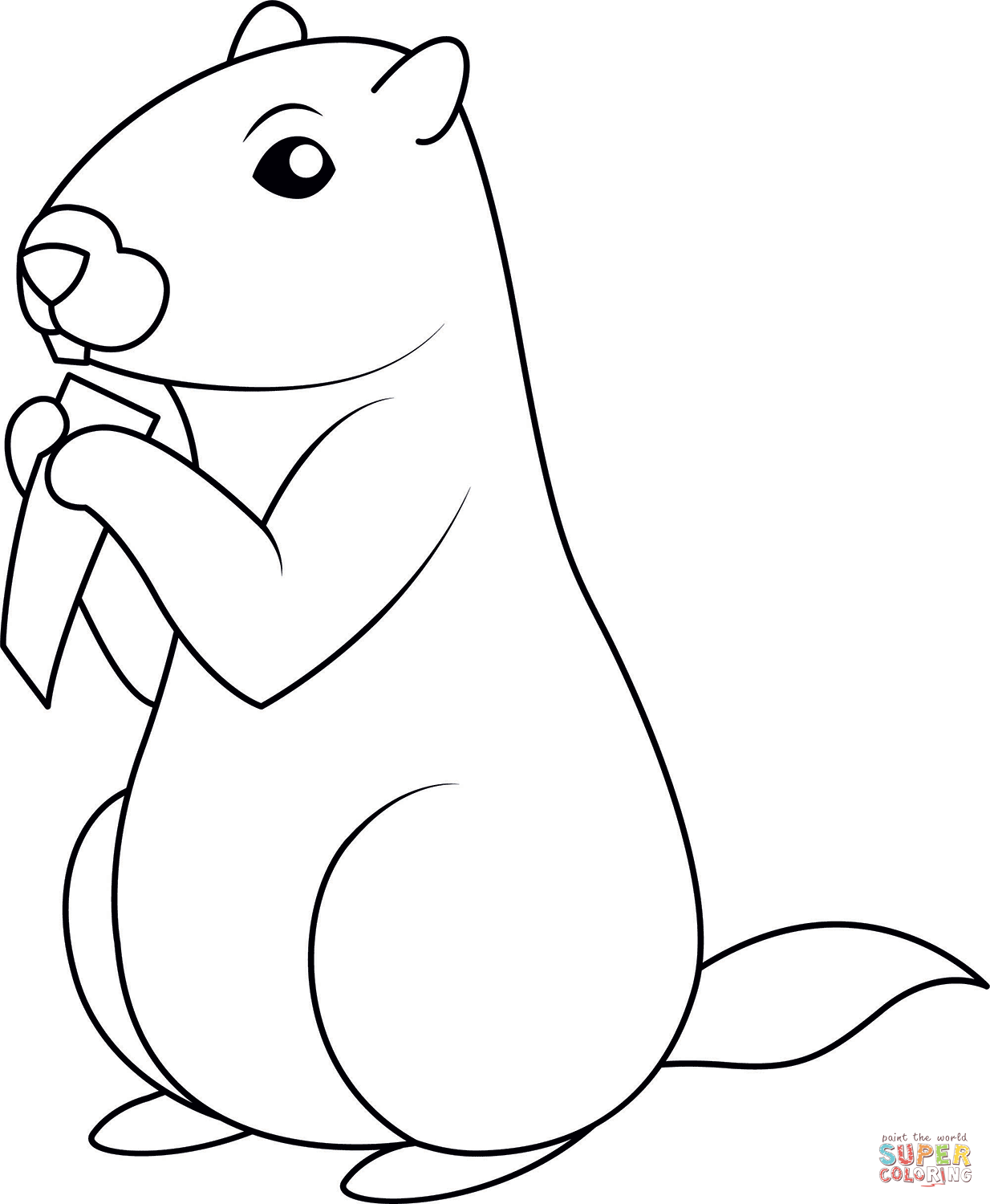 Dibujo de marmota para colorear dibujos para colorear imprimir gratis