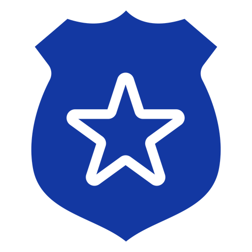 Diseão png y svg de placa de policãa azul para camisetas