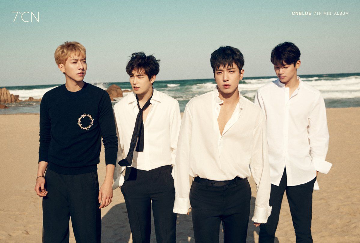 Cnblue is stunning on the beach in group and individual teasers for between us soompi cnblue fnc entertainment mini albums