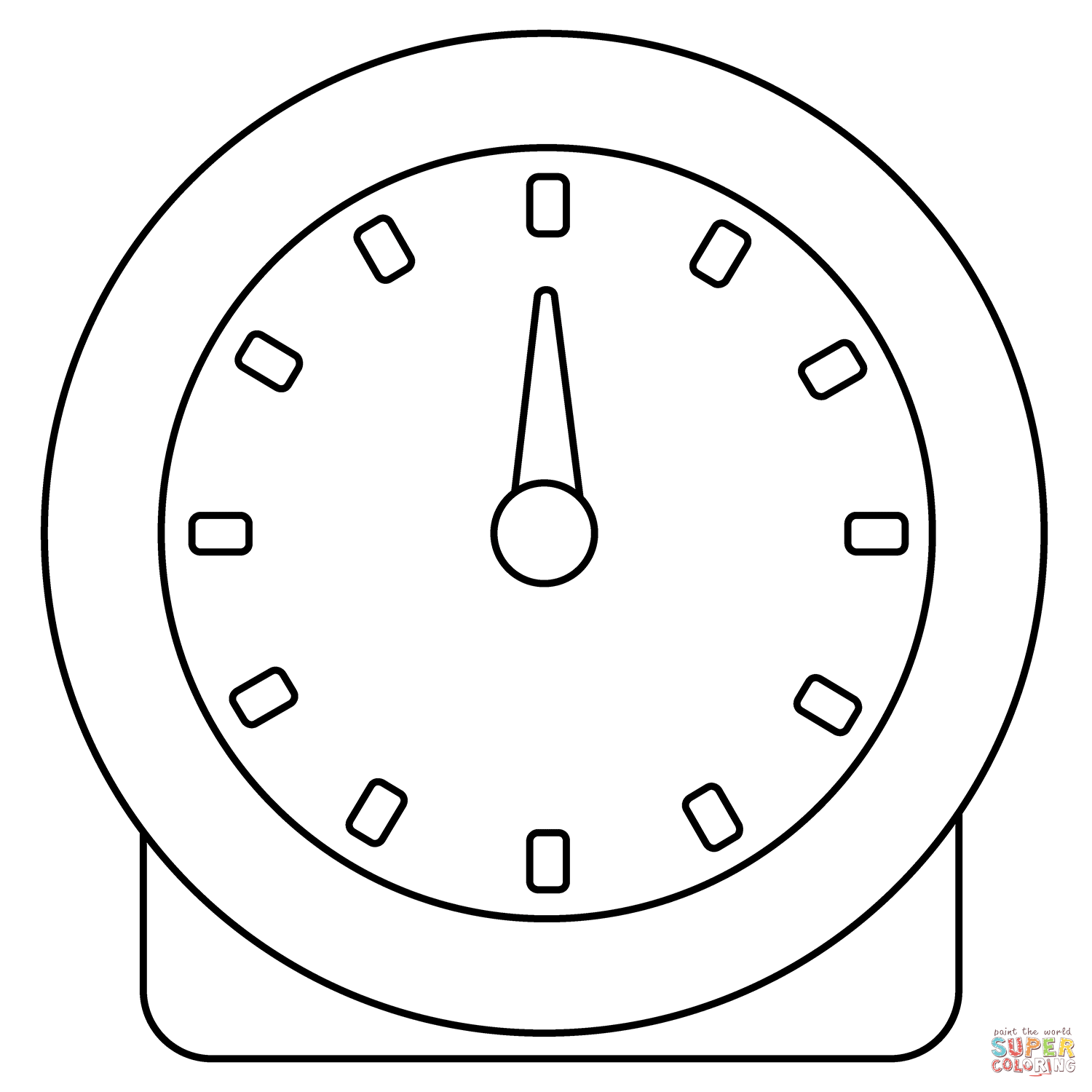 Timer clock emoji coloring page free printable coloring pages