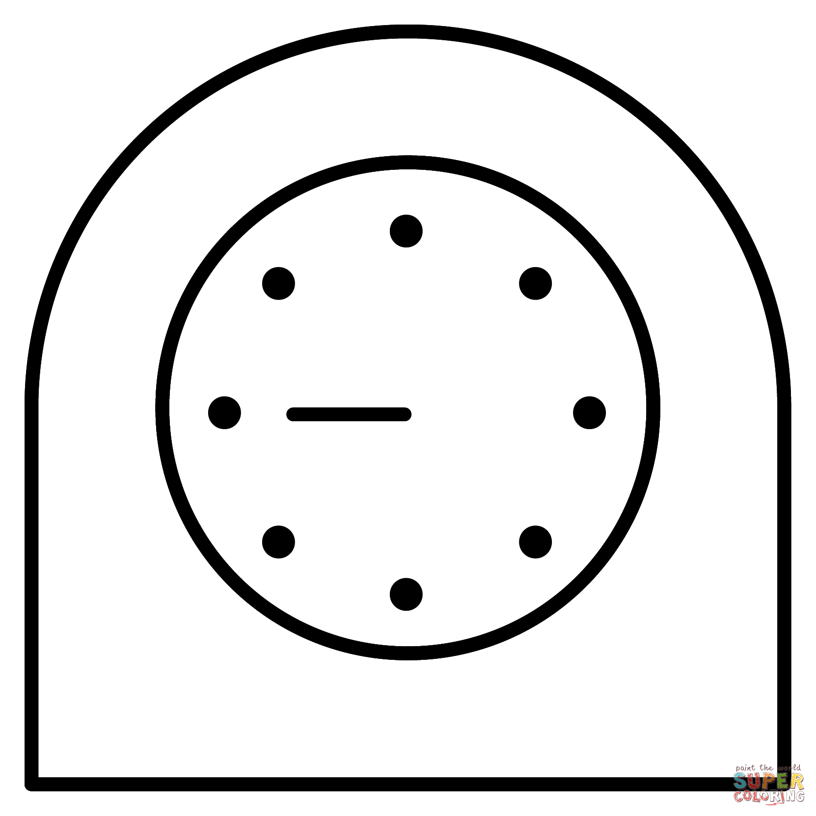 Timer clock emoji coloring page free printable coloring pages