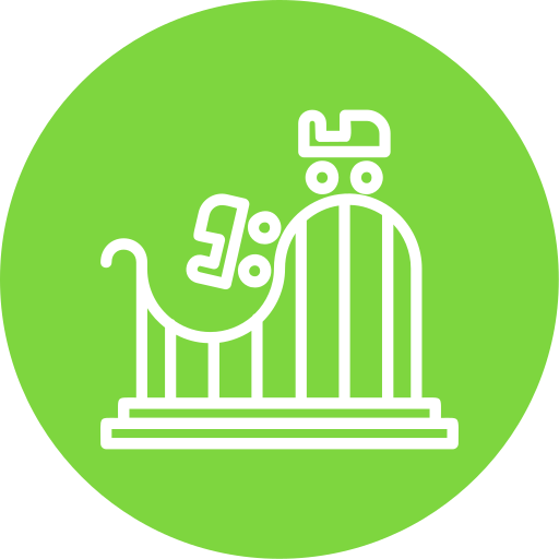 Roller coaster generic color fill icon