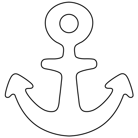 Anchor emoji coloring page free printable coloring pages