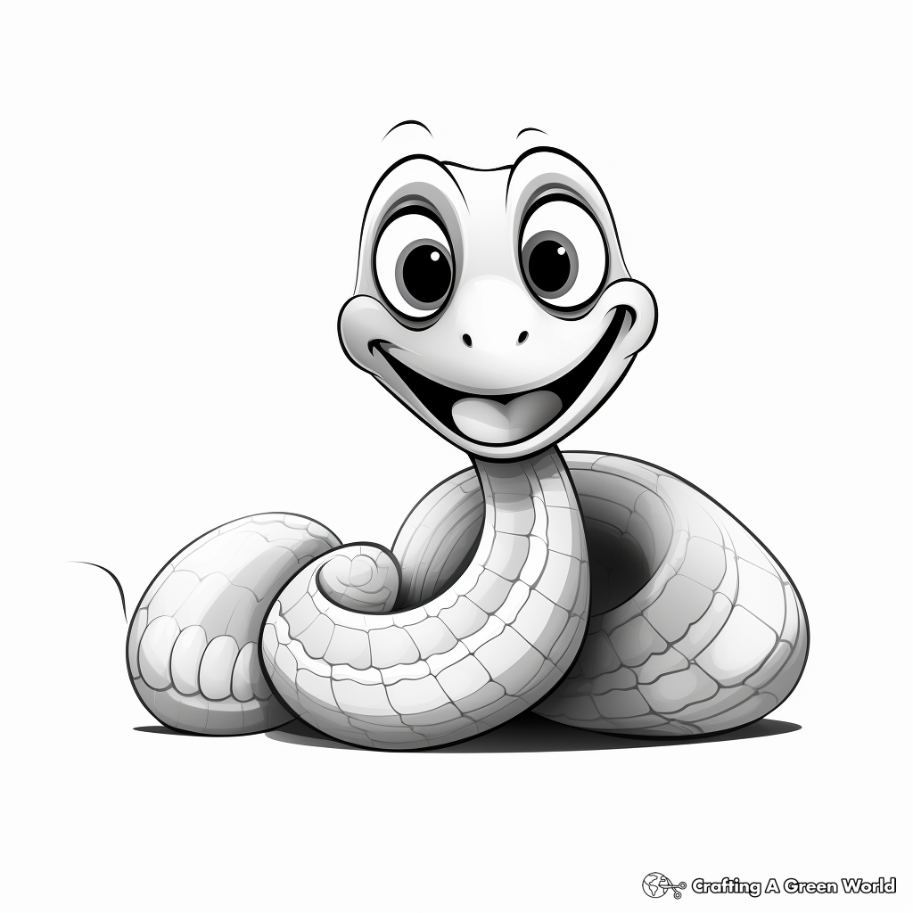 Realistic snake coloring pages