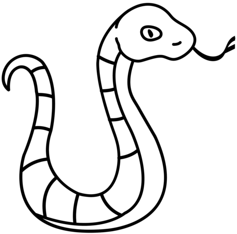 Snake coloring page free printable coloring pages