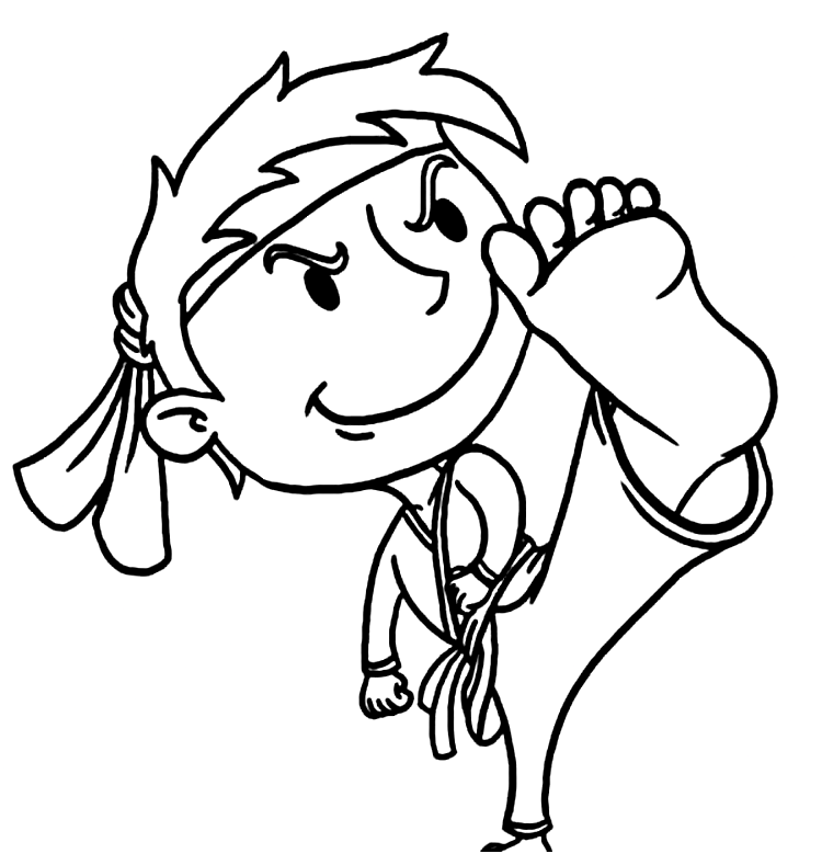 Martial arts coloring pages printable for free download