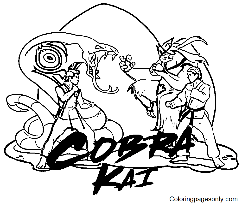 Cobra kai coloring pages