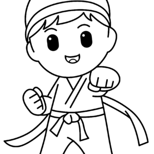 Karate coloring pages printable for free download