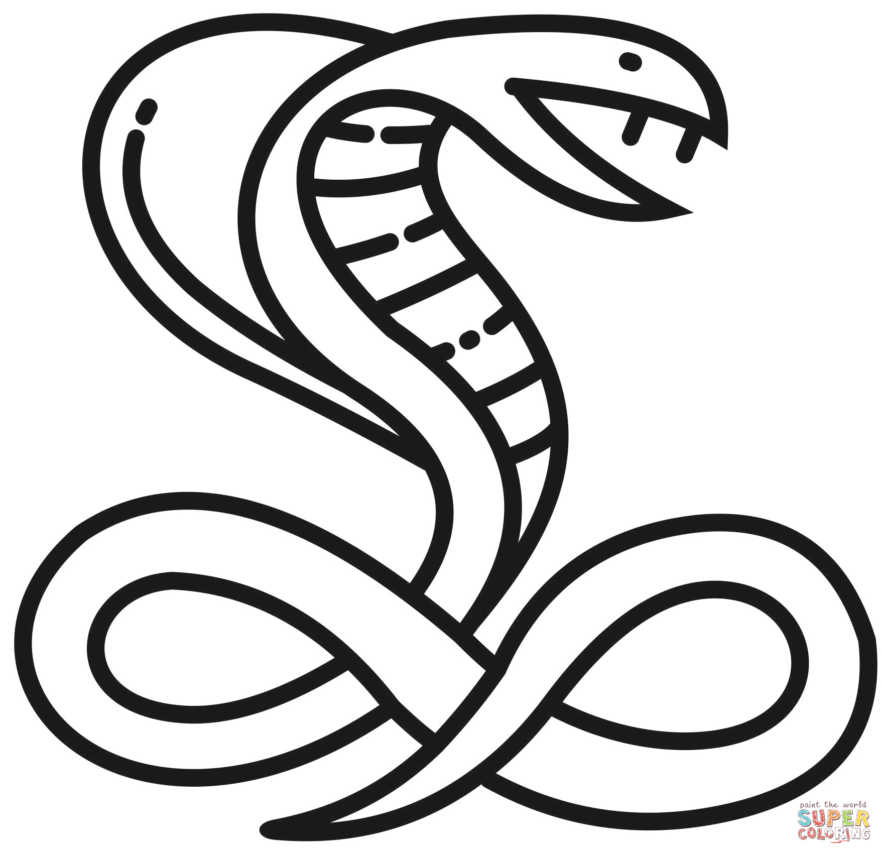 Cobra coloring page free printable coloring pages