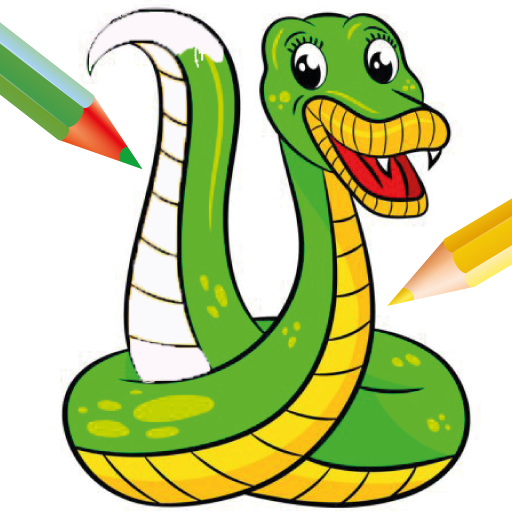 Snake drawing coloring book