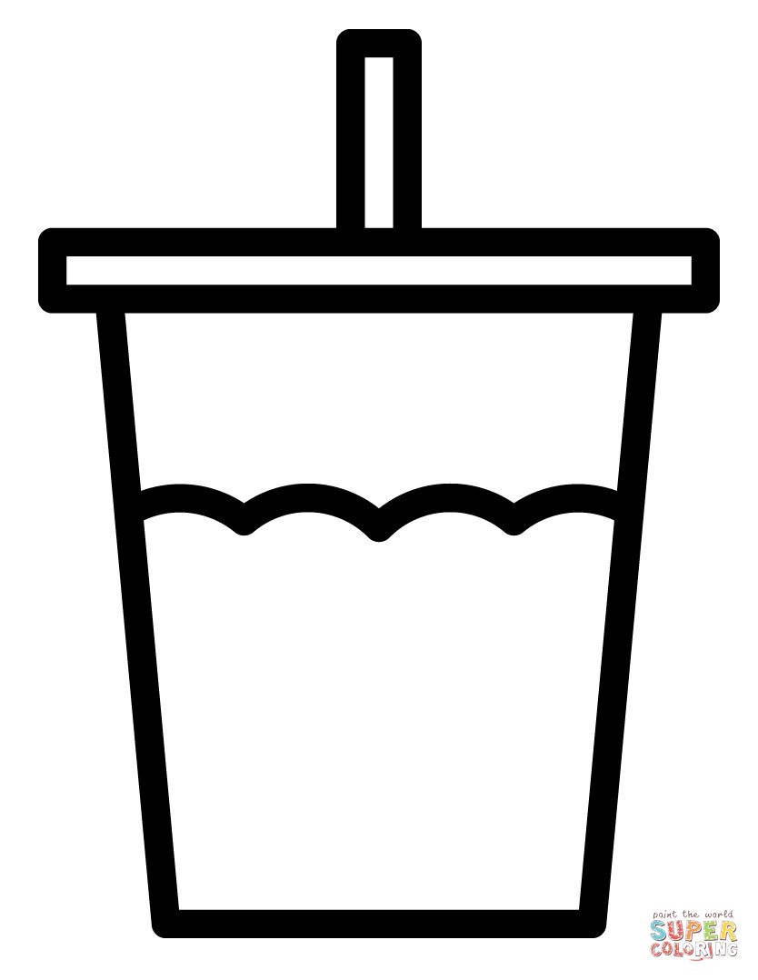 Cup of cola coloring page free printable coloring pages