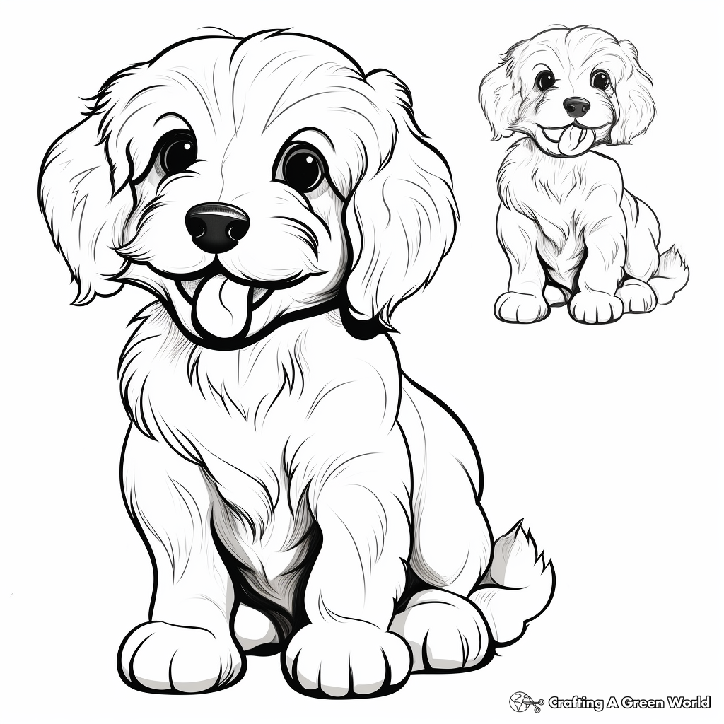 Cockapoo coloring pages