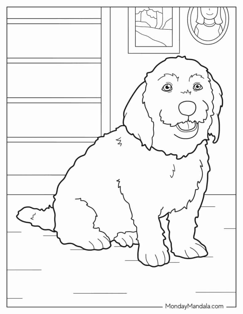 Dog coloring pages free pdf printables