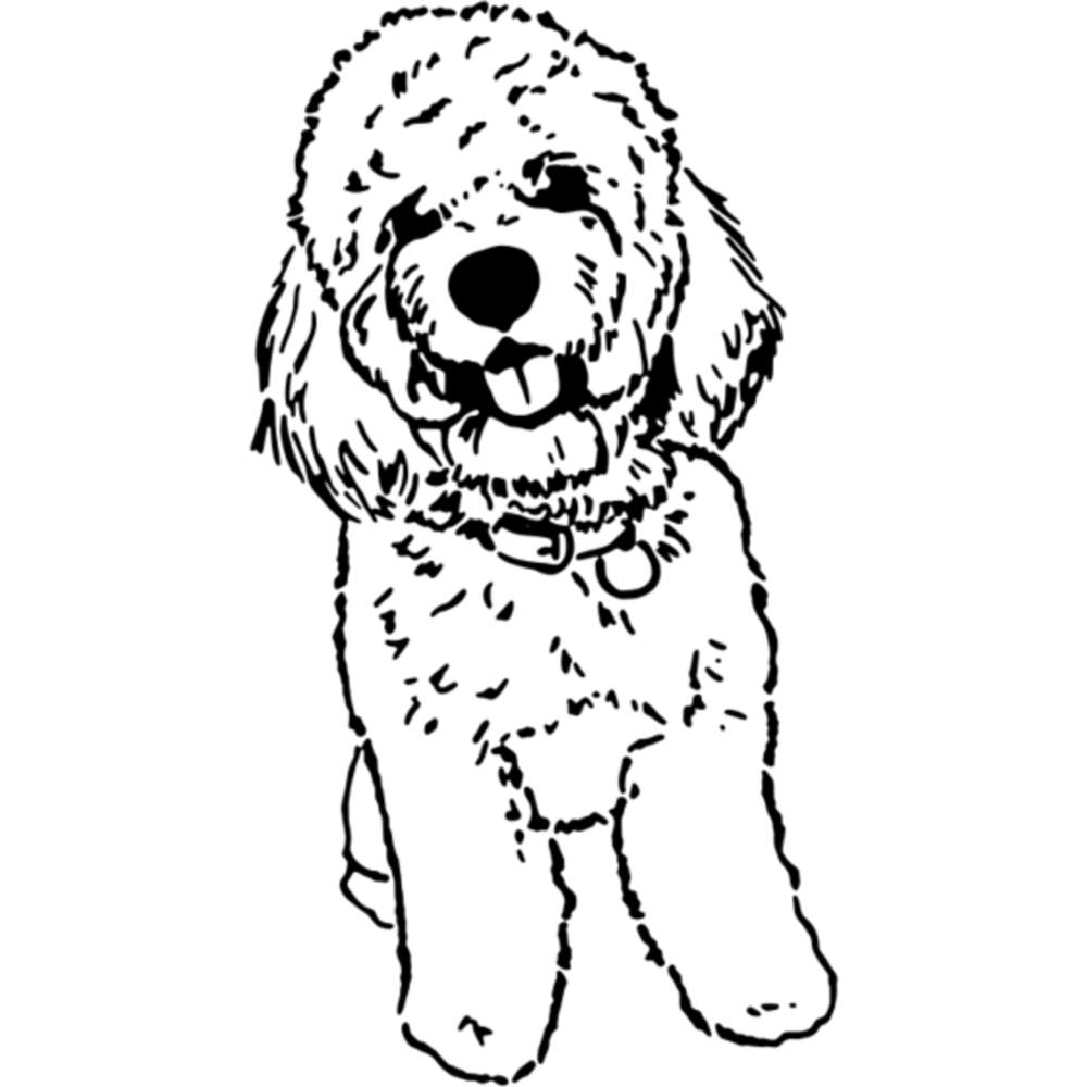 A cockapoo wall stencil template ws