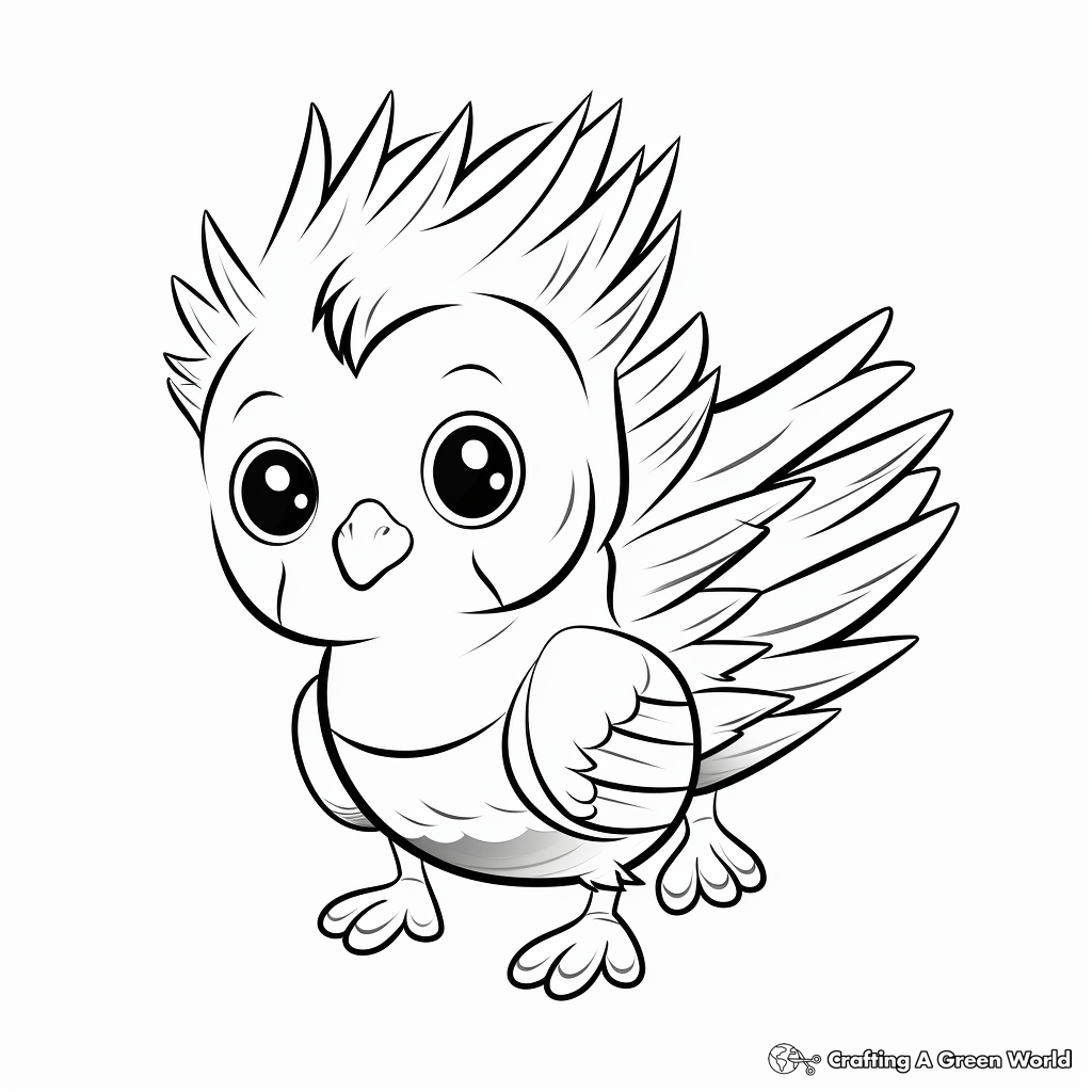 Cockatiel coloring pages