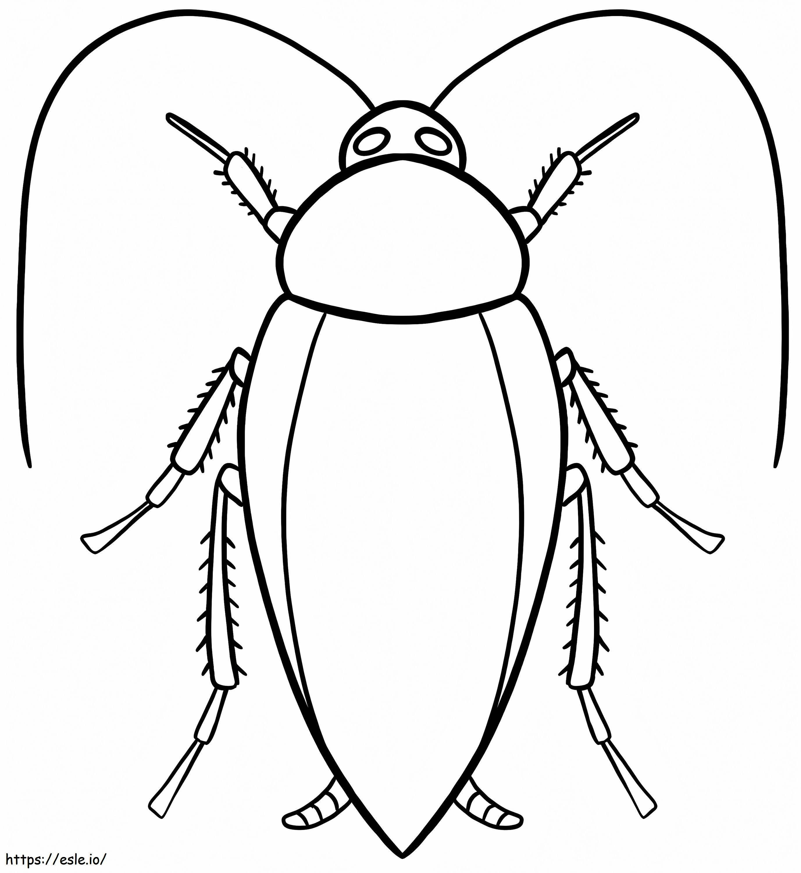 Free cockroach for kid coloring page