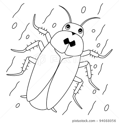 Cockroach animal coloring page for kids