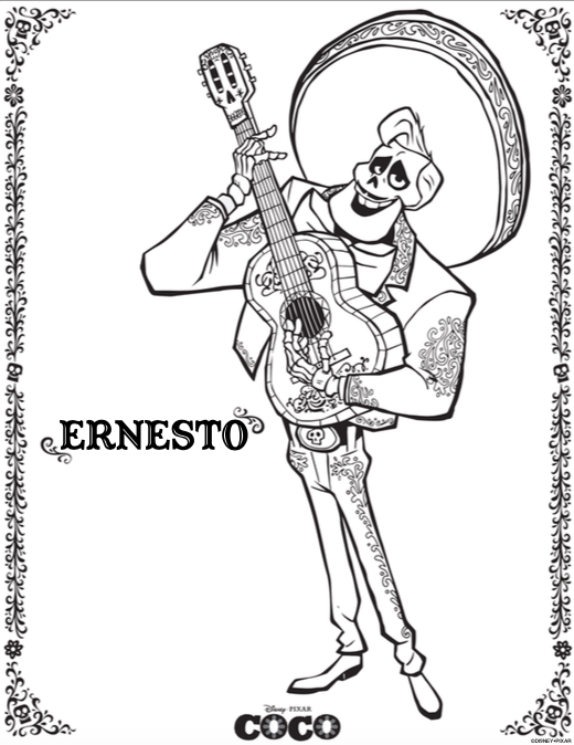 Free printable coloring pages for disney pixars coco