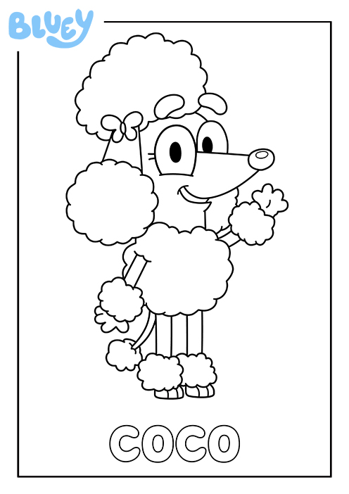 Print your own colouring sheet of s friend coco