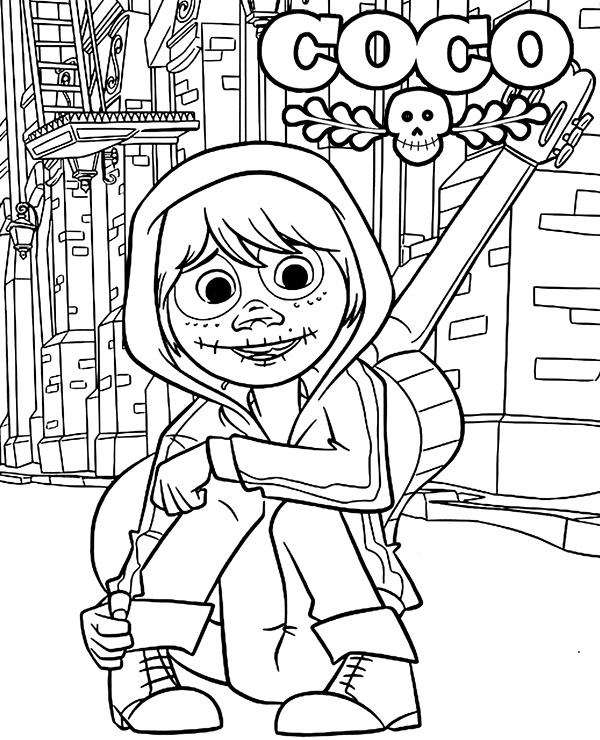 Coco coloring page sheet